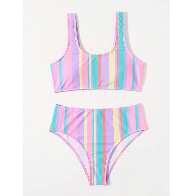 the STRIPED CAT - Print Bikini Swimwear