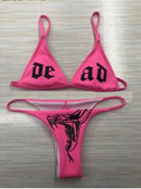 the SINNER - Women Two Piece Skull Print Bikini Suit