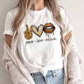 the HONEY BUNNY - Women Abstract Lines Print T-Shirts