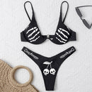 the SINNER - Women Two Piece Skull Print Bikini Suit
