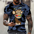 the FUNKY MONKEY - Spoof Monkey Pattern T-Shirt for Men