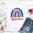 the AMERICAN - Made in America Casual Women Clothing Print T-Shirt