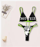 the SINNER - Women Two Piece Skull Print Bikini Suit