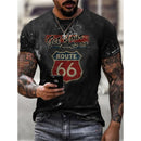 the 66 HITCH HIKER - Letters Print Men T-Shirt