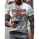 the 66 HITCH HIKER - Letters Print Men T-Shirt