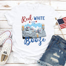the AMERICAN - Made in America Casual Women Clothing Print T-Shirt