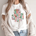 the HONEY BUNNY - Women Abstract Lines Print T-Shirts