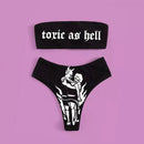 the SINNER - Women Two Piece Skull Print Bikini Suit