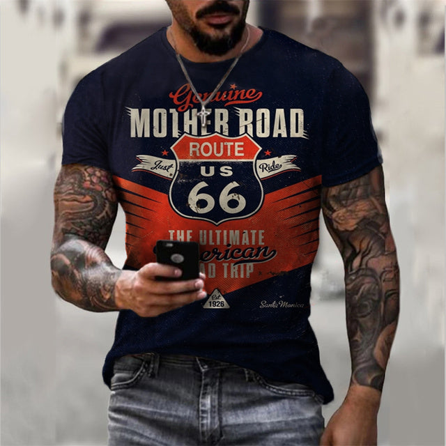 the HIGHWAYMAN - Summer New Street Retro T-Shirt for Men