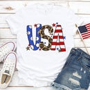 the AMERICAN - Made in America Casual Women Clothing Print T-Shirt
