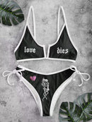the SINNER - Women Two Piece Skull Print Bikini Suit