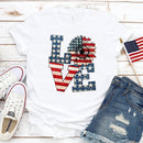 the AMERICAN - Made in America Casual Women Clothing Print T-Shirt
