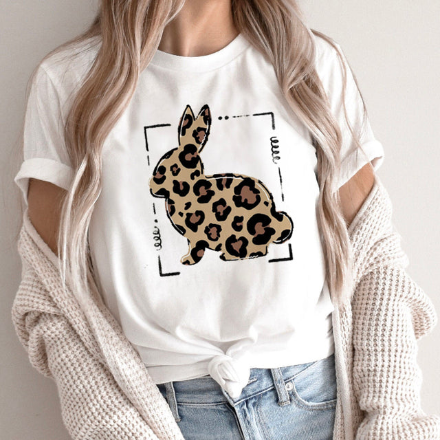 the HONEY BUNNY - Women Abstract Lines Print T-Shirts