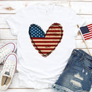 the AMERICAN - Made in America Casual Women Clothing Print T-Shirt