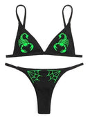 the SINNER - Women Two Piece Skull Print Bikini Suit