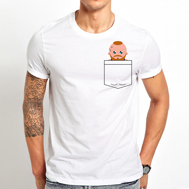 the MINI-ME - Men White Printed T-Shirt