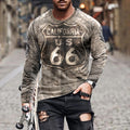 the ROUTE 66 - Spring Autumn Oversized T-Shirt for Men