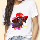 the DAWG - Women Cute Dachshund Printed T-Shirt