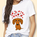 the DAWG - Women Cute Dachshund Printed T-Shirt