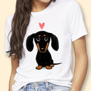 the DAWG - Women Cute Dachshund Printed T-Shirt