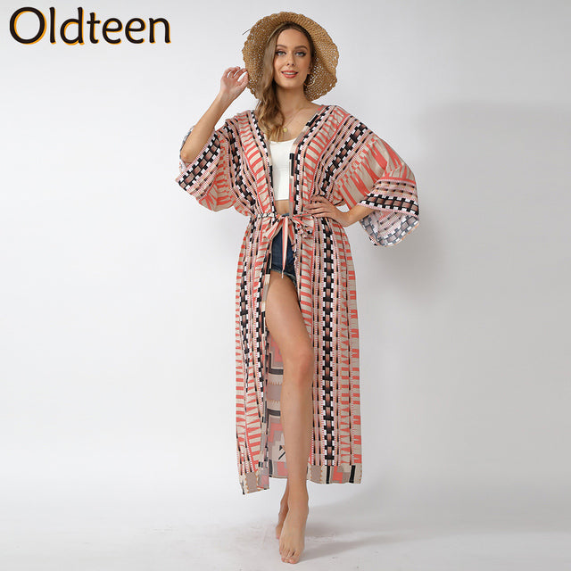 the BOHEMIAN WRAP - Bohemian Bikini Cover Ups Retro Sexy Dress