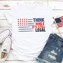 the AMERICAN - Made in America Casual Women Clothing Print T-Shirt