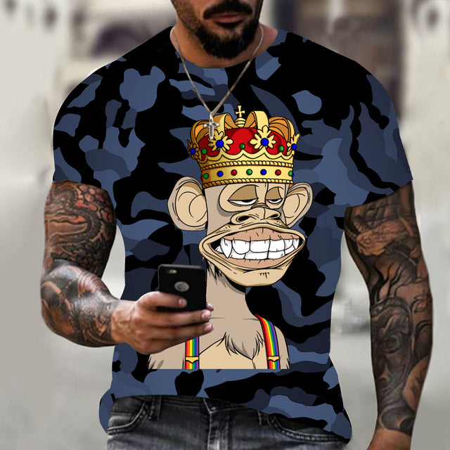 the FUNKY MONKEY - Spoof Monkey Pattern T-Shirt for Men