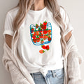 the HONEY BUNNY - Women Abstract Lines Print T-Shirts