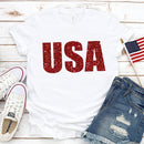 the AMERICAN - Made in America Casual Women Clothing Print T-Shirt