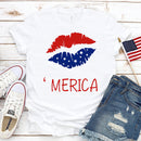 the AMERICAN - Made in America Casual Women Clothing Print T-Shirt