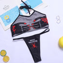 the SINNER - Women Two Piece Skull Print Bikini Suit