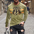 the ROUTE 66 - Spring Autumn Oversized T-Shirt for Men