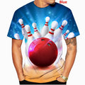 the KINGPIN - Fashion Sport Bowling 3D Print Casual Men T-Shirts