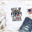 the AMERICAN - Made in America Casual Women Clothing Print T-Shirt