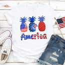 the AMERICAN - Made in America Casual Women Clothing Print T-Shirt