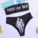 the SINNER - Women Two Piece Skull Print Bikini Suit