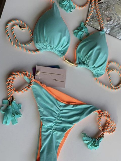 the NEWPORT - Woman Thong Bikini Color Swimsuit