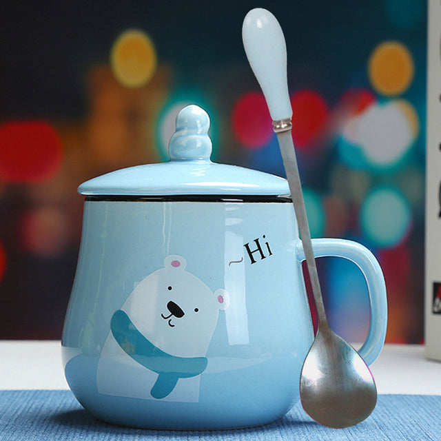 the CUTESY CUP - 360ml Cute Cartoon Cat Coffee Mug