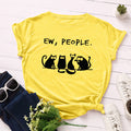 the AVOIDANT KITTY - Women Cotton Cats Short Sleeve Print T-Shirt