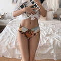 the TABBY - Cute Sweet Orange Cat Print Girls Panties