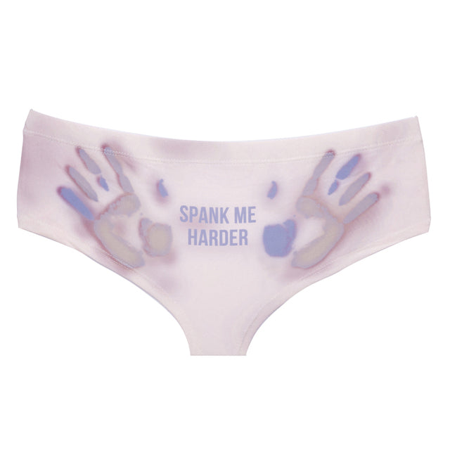 the NAUGHTY GIRL - Spoof Handprint Letter Printed Women Panties