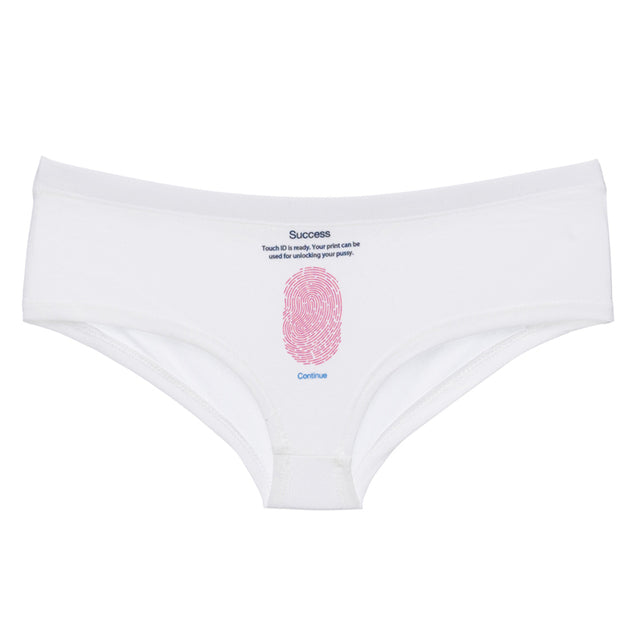 the NAUGHTY GIRL - Spoof Handprint Letter Printed Women Panties