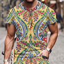 the TRIBAL TAPESTRY - Men Summer Tribal Pattern Casual 3D T-Shirt