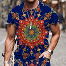 the TRIBAL TAPESTRY - Men Summer Tribal Pattern Casual 3D T-Shirt