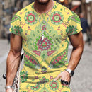 the TRIBAL TAPESTRY - Men Summer Tribal Pattern Casual 3D T-Shirt