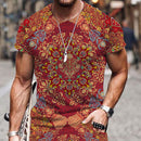 the TRIBAL TAPESTRY - Men Summer Tribal Pattern Casual 3D T-Shirt
