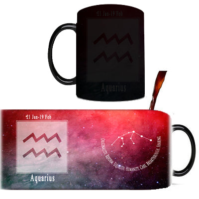 the MAGIC STAR SIGNS - 12 Constellation Stars Mugs Magic Color Changing Home Coffee Tea Cups