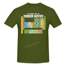 the HORROR GEEK - Periodic Table Printed Men T-Shirt