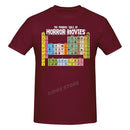 the HORROR GEEK - Periodic Table Printed Men T-Shirt