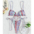 the PIXIE - Floral Print String Bandage Bikini Set